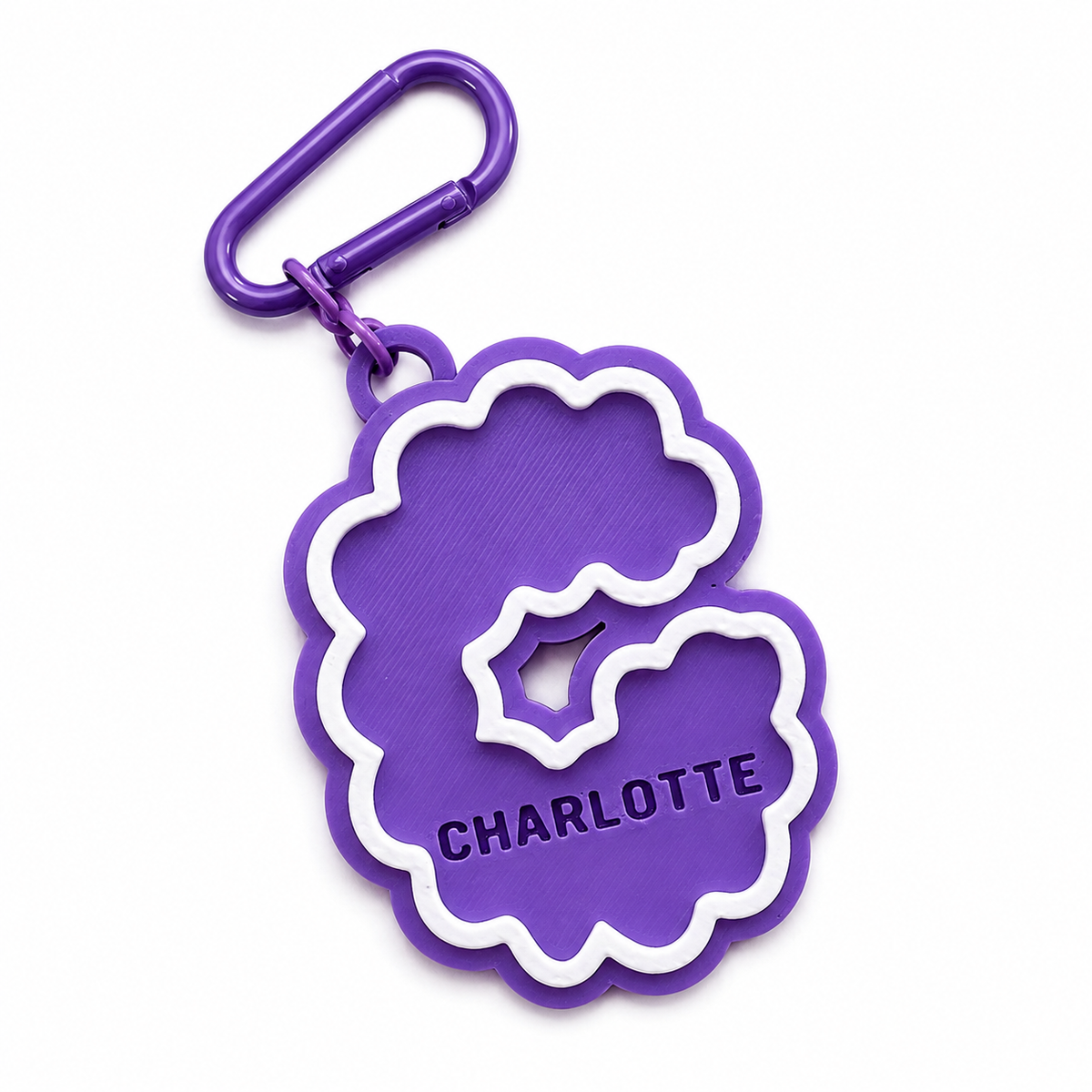 Bubble Initial Keychain