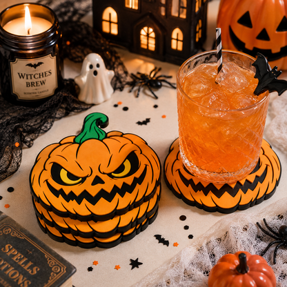 Jack o Lantern Coasters