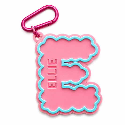Bubble Initial Keychain