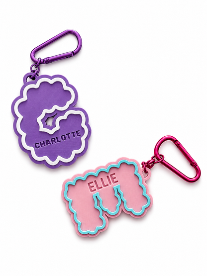 Bubble Initial Keychain